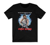 Mod.14 John Rambo First Blood Vietnam War Veteran Soldier Baker Team Acorralado Sylvester Stallone T-Shirt Black
