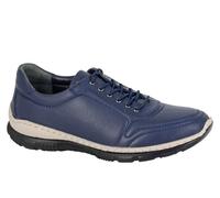 Mod Comfys Dreamer Flexi Leather Womens Shoes Trainers, Size 3 In Navy