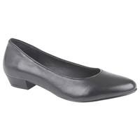 Mod Comfys Jules Ladies Leather Court Shoes Black UK 7