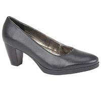 Mod Comfys Julietta Womens Leather Court Shoes Black