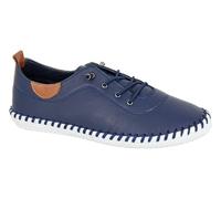 Mod Comfys L622NC-8 Womens Softie Leather Shoe Navy Size 8