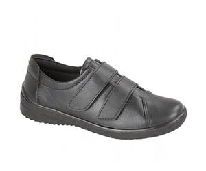 Mod Comfys Ladies 2 Bar Touch Fastening Leisure Shoe Black UK Size 7