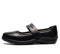 Mod Comfys Womens/Ladies Softie Leather Extra Wide Mary Janes (6 UK) (Black)