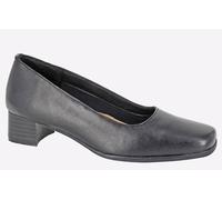 Mod Comfys TARA Ladies Low Block Heel Court Shoes Black UK 5