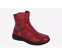Mod Comfys Raptor Wide Fit Womens Ankle Boots | Boots | Red | UK Size 5