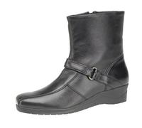 Mod Comfys Softie Leather Inside Zip Ankle Boots - Black, 7 UK - with Padded Lining