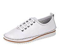 Mod Comfys Womens 5 Eye Softie Leather Shoes - White - 8 UK