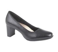 Mod Comfys Women's Block Heel Leather Court Shoes in Black | Size: 3 Mod Comfys Black 3