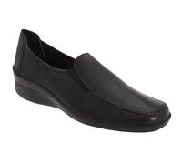 Mod Comfys Women's Flexible Softie Leather Twin Gusset Casual Shoes in Black | Size: 4 Mod Comfys Black 4