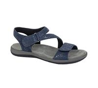 Mod Comfys Women's Foil Print Suede Sandals in Navy | Size: 8 Mod Comfys Navy 8