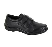 Mod Comfys Womens/Ladies Softie Leather Extra Wide Casual Shoes (7 UK) (Black)