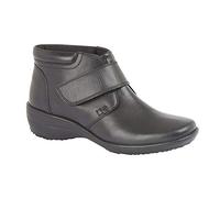 Mod Comfys Womens/Ladies Wide Fit Softie Leather Ankle Boots (6 UK) (Black)