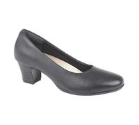 Mod Comfys Women's Leather Heel Court Shoes in Black | Size: 6 Mod Comfys Black 6