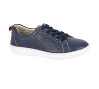 Mod Comfys Women's Leather Trainers in Navy | Size: 5 Mod Comfys Navy 5