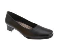 Mod Comfys Women's Plain Leather Court Shoes in Black | Size: 3 Mod Comfys Black 3