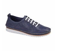 Mod Comfys Womens Softie Leather Casual Shoes with Comfort Insole and Rubber Sole Navy Blue 8 UK
