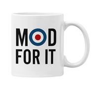 Mod for It Mug, Cool Britannia, Retro Style 60's 70s MOD British Culture (White)