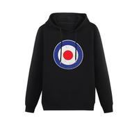 Mod Hoody The Jam Scooter Raf Logo Mens Funny Retro Target Spitfire Lambretta Size L Black