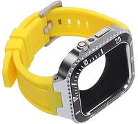 Mod Kit zinc alloy For Band Case Series 8 7 45MM Silicone Strap Metal Frame Bezel For iWatch SE 6 5 4 44MM Retrofit Set