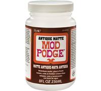 Mod Podge 8 oz Antique Matte Waterbase Sealer, Glue and Finish, Opaque