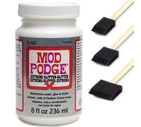 Mod Podge 8oz Extreme Glitter with 3 Foam Brushes