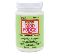 Mod Podge CS11238 8 oz Paper Gloss Waterbase Sealer, Glue and Finish, Clear