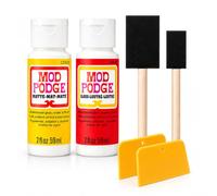 Mod Podge Matte & Gloss 2 fl oz (59ml) Twin Pack with 2 Foam Brushes & 2 Plastic Squeegees - Quick-Drying, Non-Toxic Glue, Sealer & Finish for Decoupage, Crafts & DIY Projects
