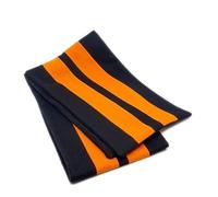 Mod Shoes Black & Orange Stripe College Scarf - Style Council Colours - Made In England