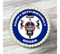 Mod Ska Personalised Edible Icing Cake Topper, 7.5" Round