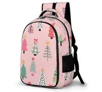 Mod Trees & Pink Pastels Backpack - Laptop Backpack for Students, Lightweight Daypack for School Work Travel