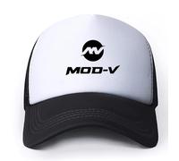 MOD-V Truckers Baseball Cap - Unisex Mesh Back Hat with Structured Front Panel, Adjustable Snapback Closure, Breathable Comfort, Classic Black and White Design (UK, Alpha, S, M, Black & White)