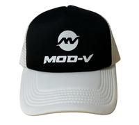 MOD-V White Trucker Cap - Trucker Caps for Men, Mens Hat & Men's Trucker Cap, Mesh Back Hat with Structured Front, Adjustable Snapback, Breathable, Men's Caps Baseball, (UK, M, L, White & Black)