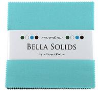 Moda Bella Solids Robins Egg Blue 9900-85 Charm Pack 5 Quilt Squares by moda