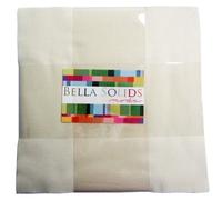 Moda Bella Solids Snow Layer Cake 10 Fabric Quilting Squares 9900LC-11 by moda