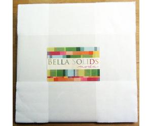 Moda Bella Solids White 10 Layer Cake Fabric Squares 9900LC-98 by Moda Fabrics