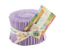Moda Fabric Bella Solids Junior Jelly Roll Lilac
