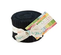 Moda Fabric Junior Jelly Roll Bella Solid Black