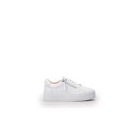 Moda in Pelle Abbiy Leather Platform Trainers, White