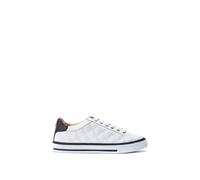 Moda in Pelle Women's Arzon White Leather Slab Soled Trainers 3