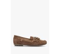 MODA IN PELLE Essana Taupe Suede Tassel Loafers Colour: Beige Suede, S