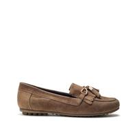 'Essana' Suede Loafers Moda In Pelle Beige 6