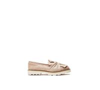 MODA IN PELLE Eves Beige Textile Loafers Colour: Bee, Size: 37