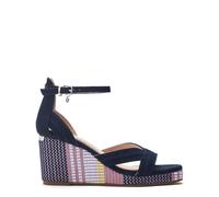 Moda in Pelle Women's May Navy Suede Wedge Heeled Sandals 3