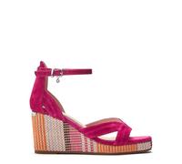Moda in Pelle Women's May Pink Suede Wedge Heeled Sandals 5