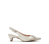 Moda In Pelle 'nutmeg' Patent Court Shoes In Off White Off White 3