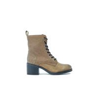 Moda in Pelle Women's Onda Taupe Leather Block Heeled Ankle Boots 3