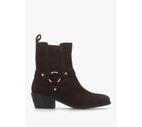 MODA IN PELLE Pailia Brown Suede Western Ankle Boots Size: 39, Colour: