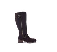 Moda In Pelle 'senlis' Suede Heeled Boots In Dark Brown Dark Brown 5