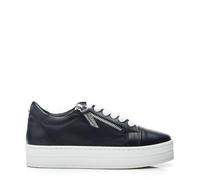Moda in Pelle Women's Abbiy Black Leather Slab Soled Trainers 4