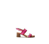 Moda In Pelle Women's 'Luzula' Leather Heeled Sandals in Pink | Size: 3